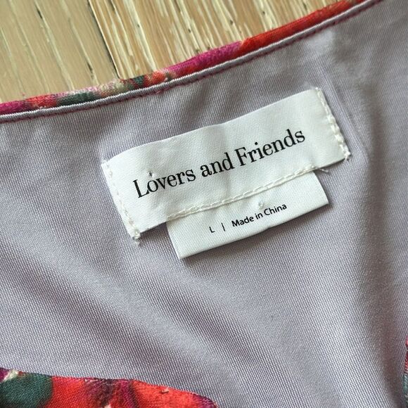 Lovers and Friends Revolve Lana Mini Dress Island Floral Pink SzL - Picture 5 of 12